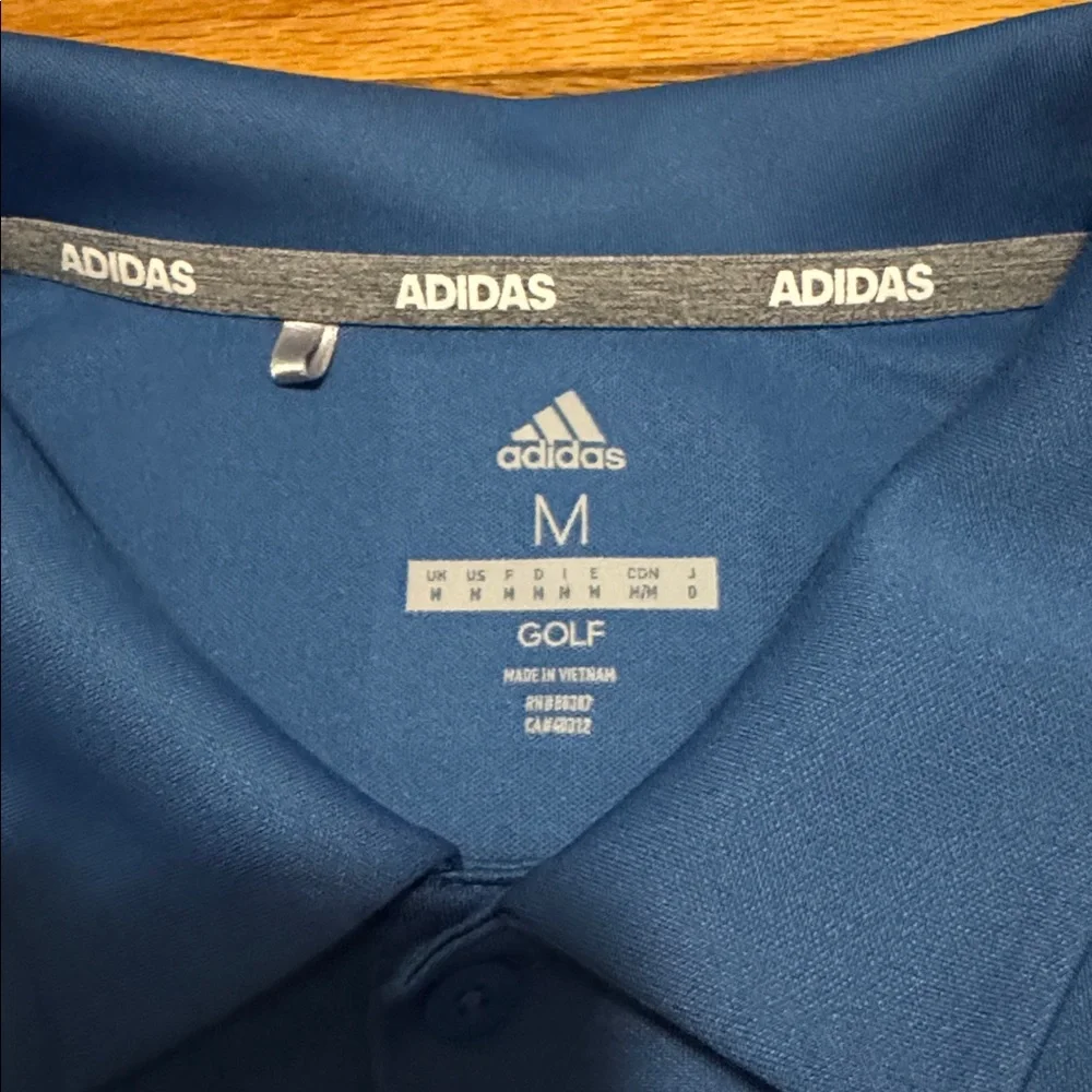 Men’s Adidas Golf Polo Blue Medium